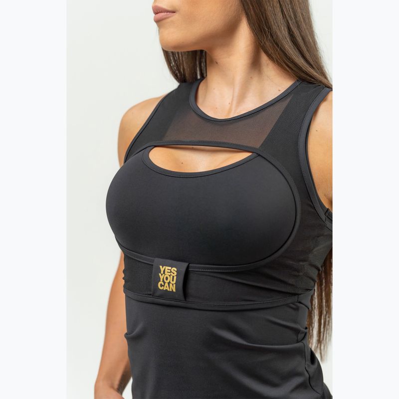 Women's training top NEBBIA Ultra Intense black/gold 6