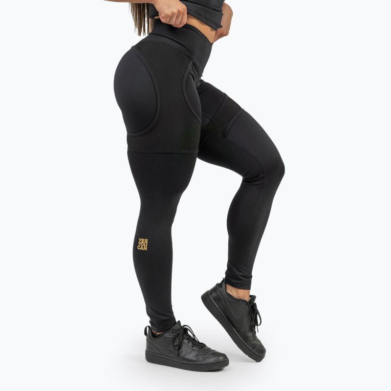 Women's leggings NEBBIA Mesh Intense black/gold 2