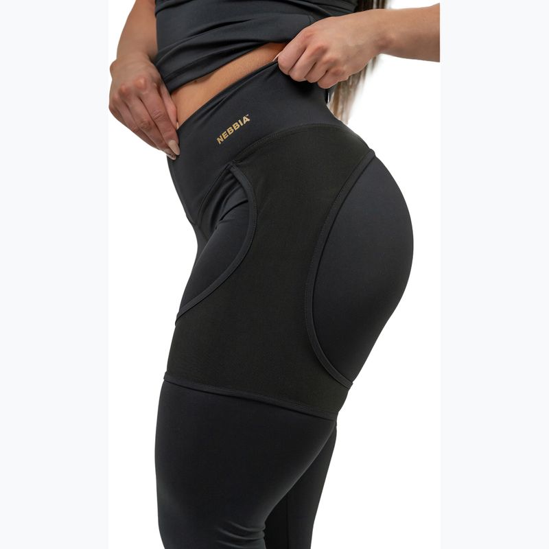 Women's leggings NEBBIA Mesh Intense black/gold 3