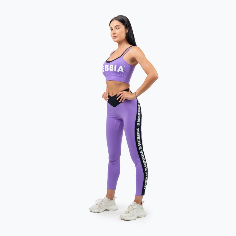 Women's training leggings NEBBIA Iconic lilac 2