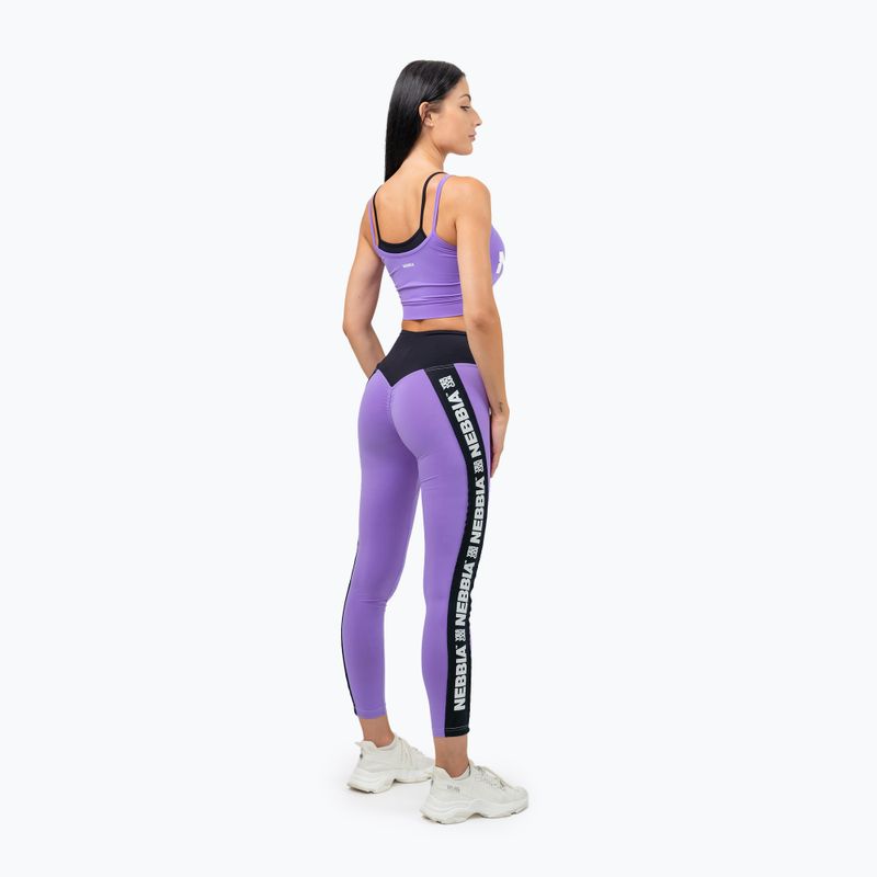 Women's training leggings NEBBIA Iconic lilac 3