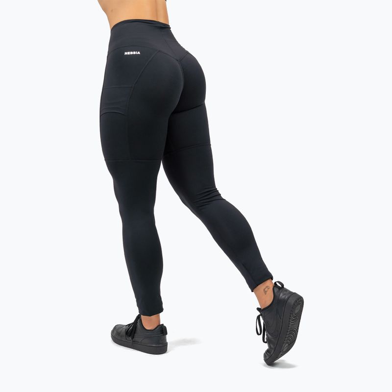 Women's training leggings NEBBIA Leg Day Goals black 3