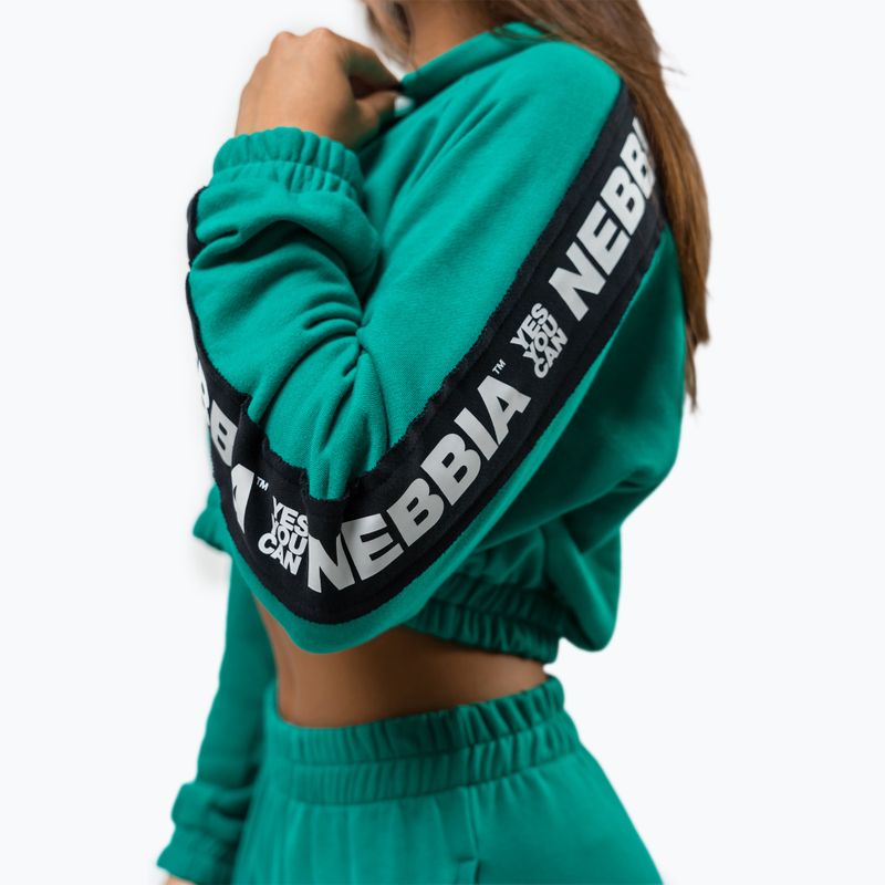 Women's NEBBIA Crop Hoodie Iconic green 5