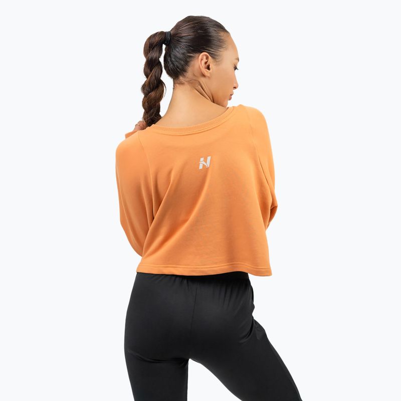 Women's training top NEBBIA Gym Spirit Crop orange 3