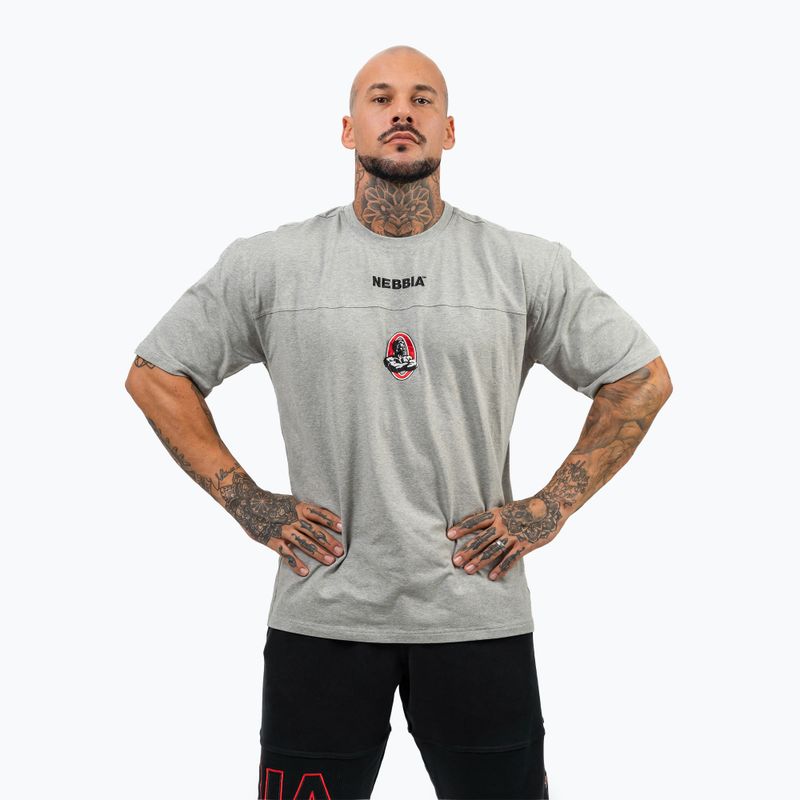 NEBBIA Legendary light grey men's t-shirt