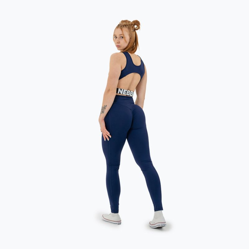 Women's training leggings NEBBIA Glute Check High Waisted dark blue 3