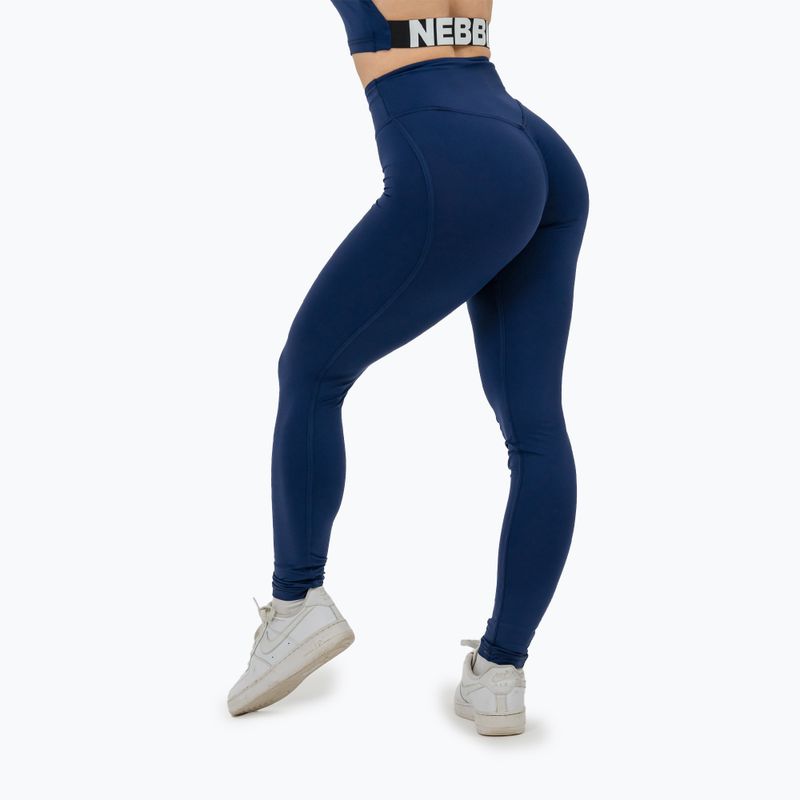 Women's training leggings NEBBIA Glute Check High Waisted dark blue 4