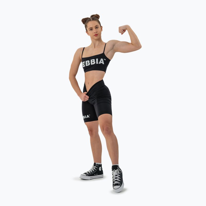 Women's training shorts NEBBIA 9″ Snatched High Waisted black 8