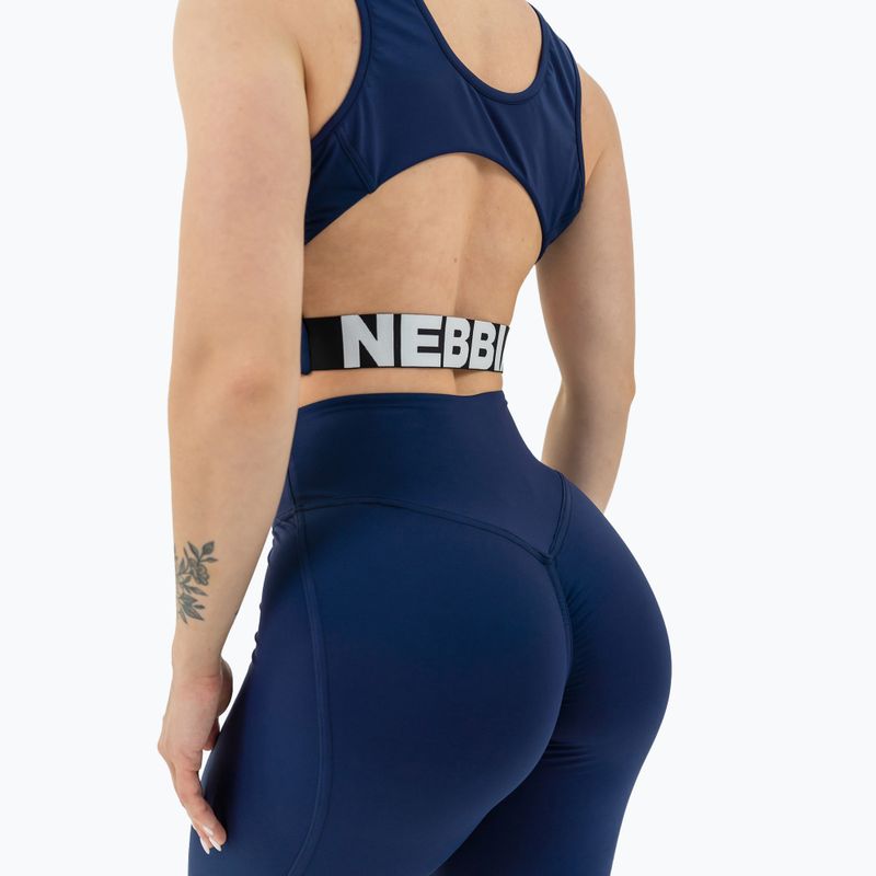 Women's training leggings NEBBIA 9″ Snatched High Waisted dark blue 5