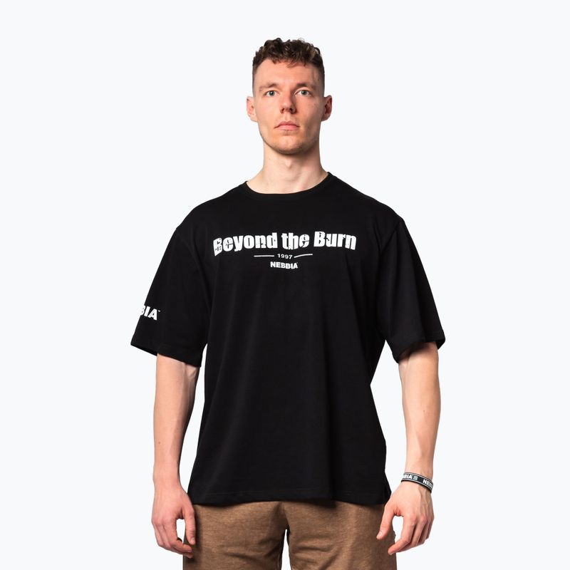 Men's training shirt NEBBIA Heavyweight Grind black