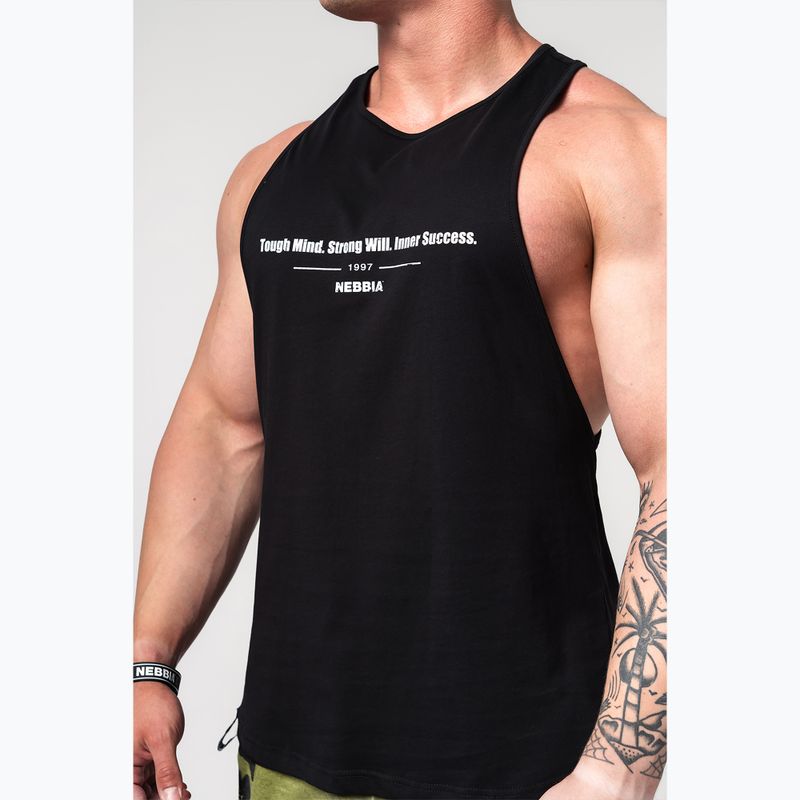 Men's training tank top NEBBIA Flexin black 5