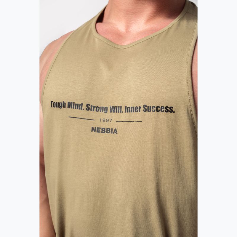 Men's training tank top NEBBIA Flexin green 4