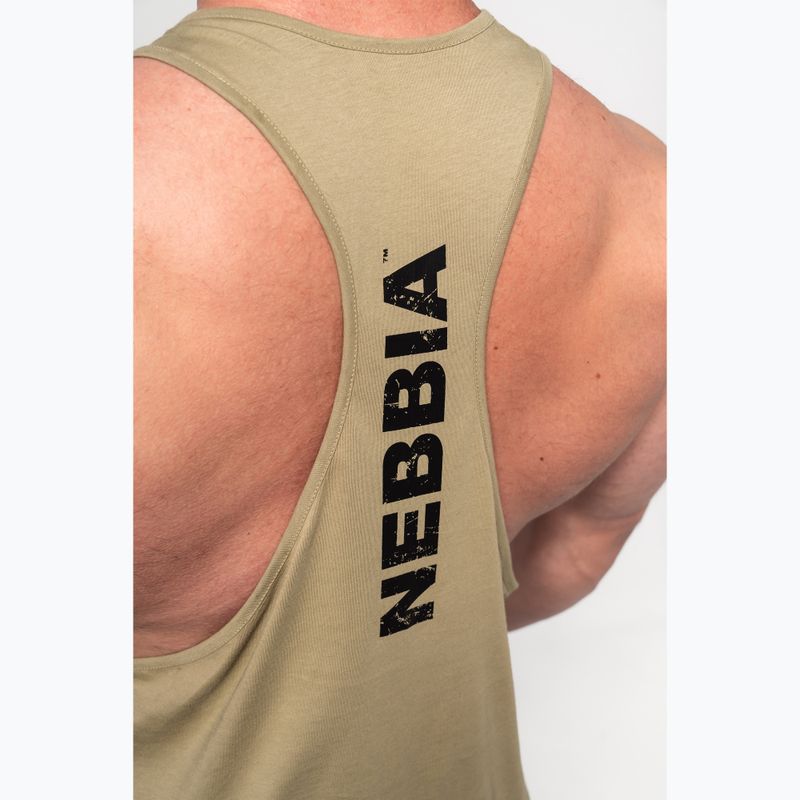 Men's training tank top NEBBIA Flexin green 5