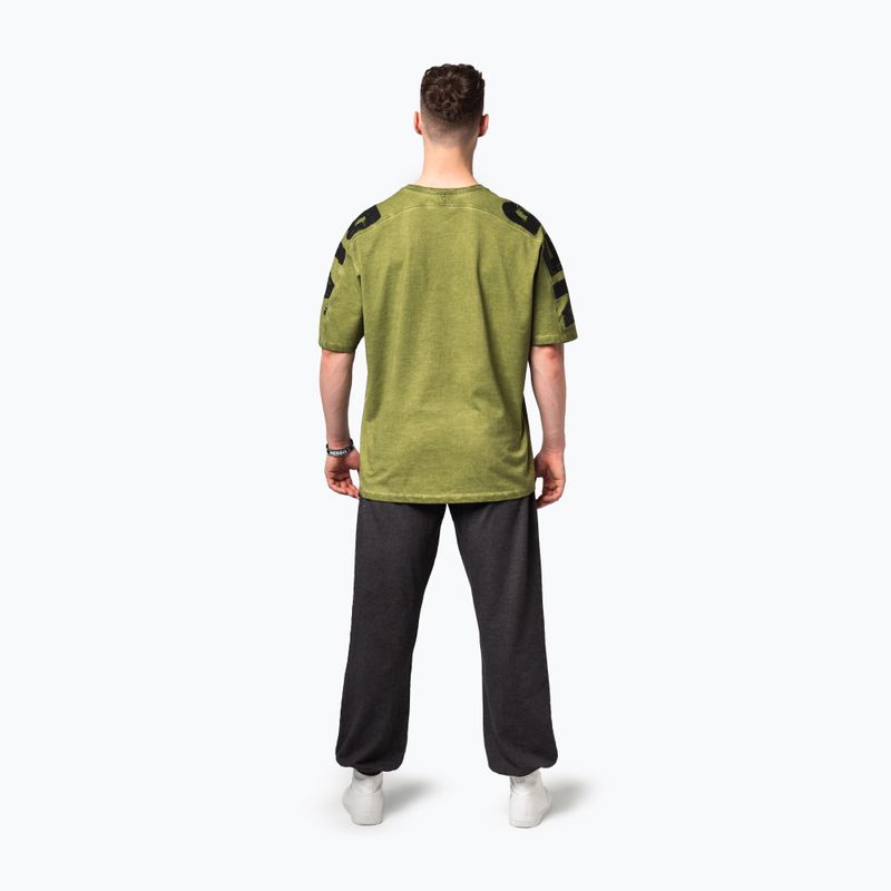 Men's training shirt NEBBIA Washed-Off Lifting Club green 3