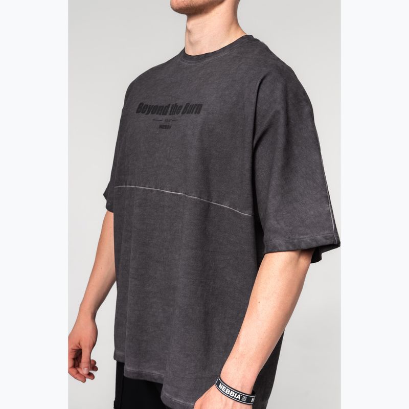 Men's training shirt NEBBIA Washed-Off Heavyweight No Shortcuts black 4