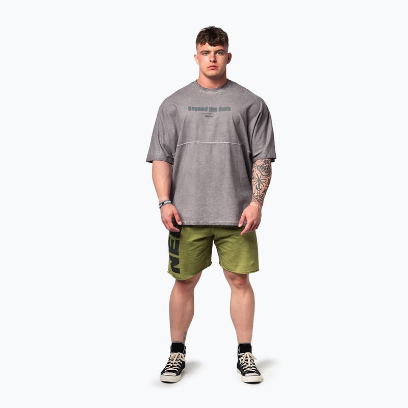 Men's training shirt NEBBIA Washed-Off Heavyweight No Shortcuts light grey 2