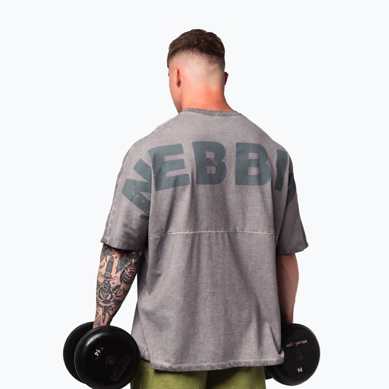 Men's training shirt NEBBIA Washed-Off Heavyweight No Shortcuts light grey 3