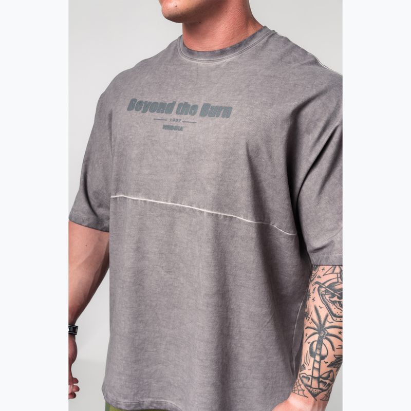 Men's training shirt NEBBIA Washed-Off Heavyweight No Shortcuts light grey 4