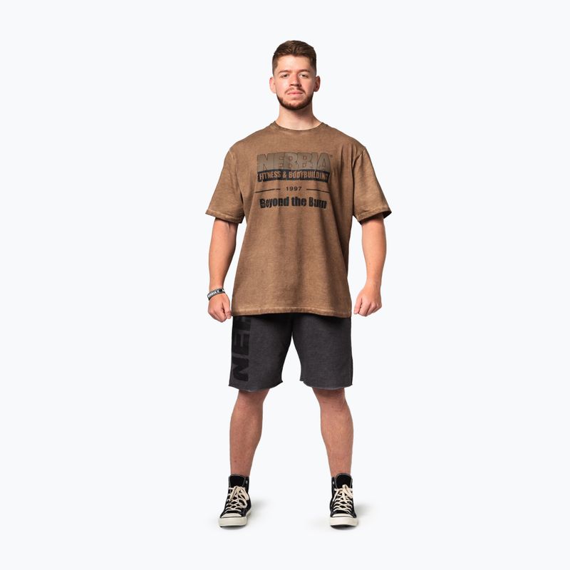 Training shirt NEBBIA Washed-Off Heritage light brown 2