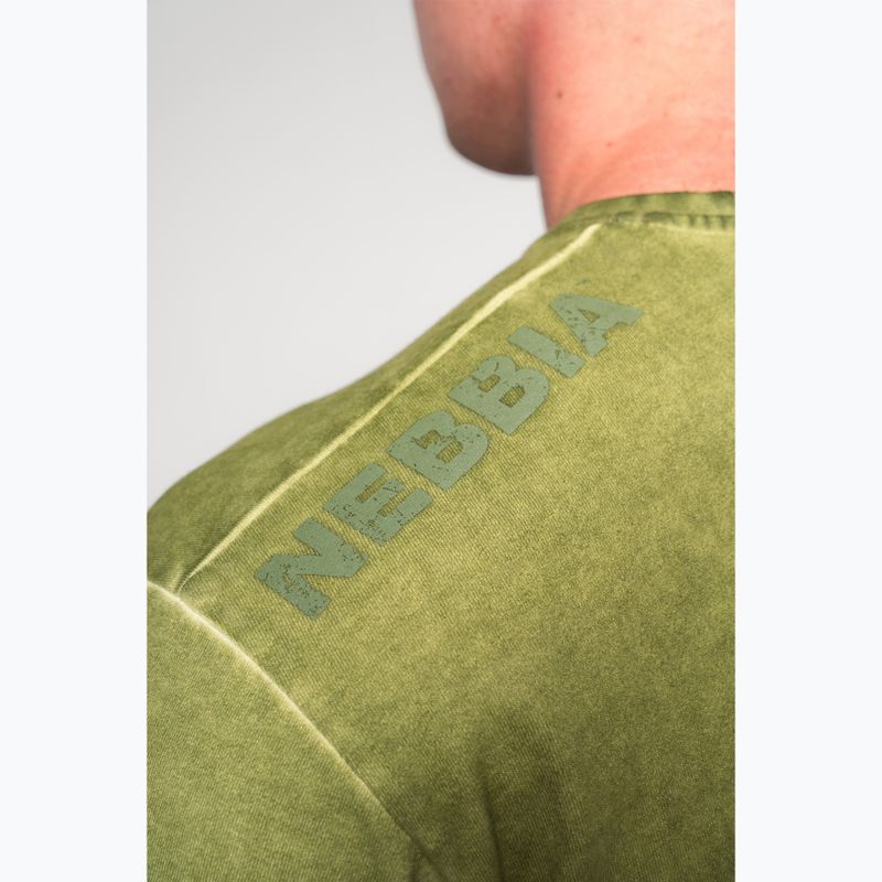 Training shirt NEBBIA Washed-Off Heritage green 6