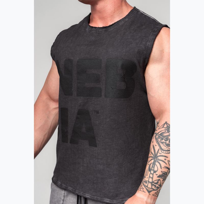 Men's training tank top Washed-Off Beastin black 5