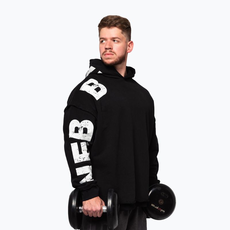 Men's training sweatshirt NEBBIA NO BS Hoodie black 4