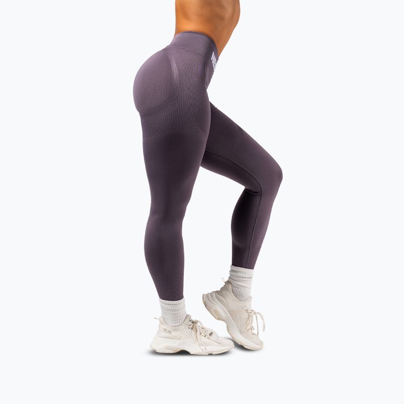 Women's training leggings NEBBIA Flow Seamless Push-Up dark grey 4