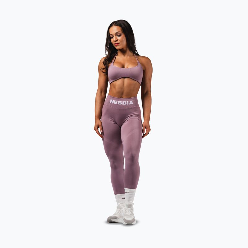 Women's training leggings NEBBIA Flow Seamless Hight Waist Push Up pink 2