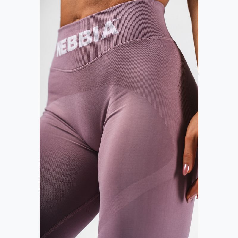 Women's training leggings NEBBIA Flow Seamless Hight Waist Push Up pink 6