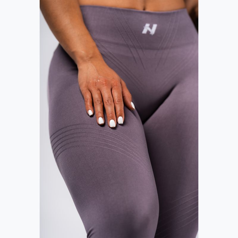 Women's training leggings NEBBIA Flow Seamless Maximum Push-Up dark grey 4
