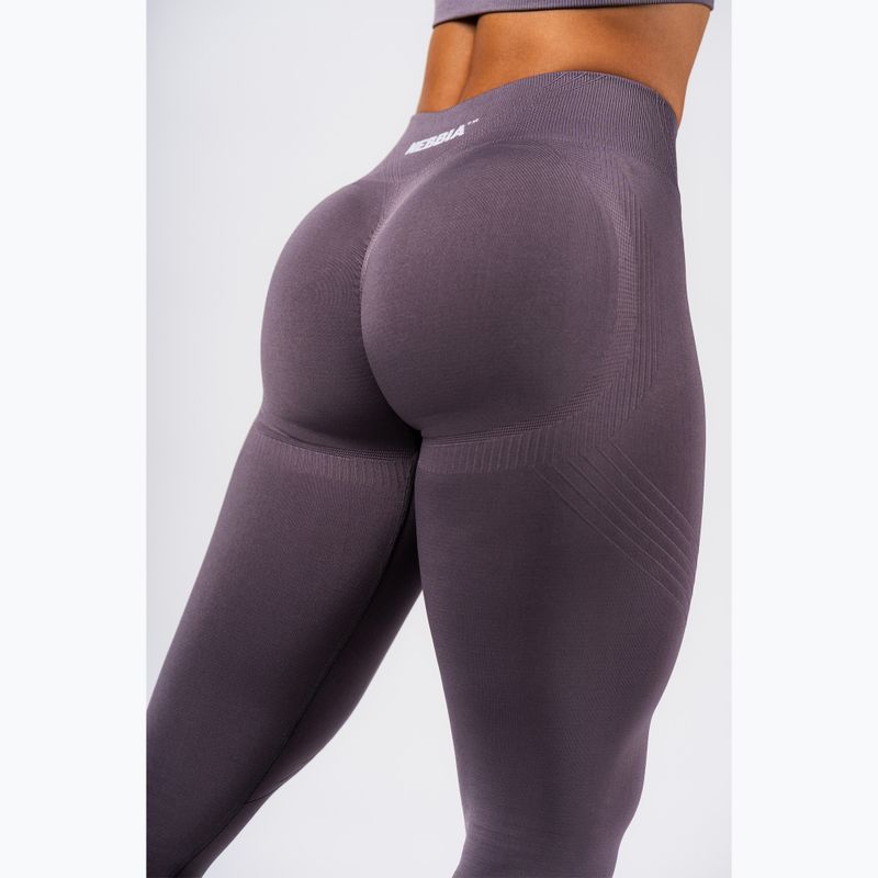 Women's training leggings NEBBIA Flow Seamless Maximum Push-Up dark grey 5
