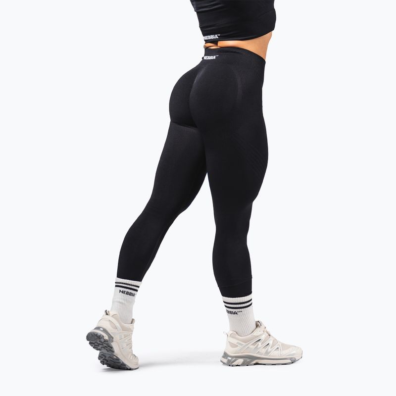 Women's training leggings NEBBIA Flow Seamless Push Up Black 3