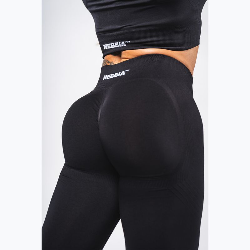 Women's training leggings NEBBIA Flow Seamless Push Up Black 5