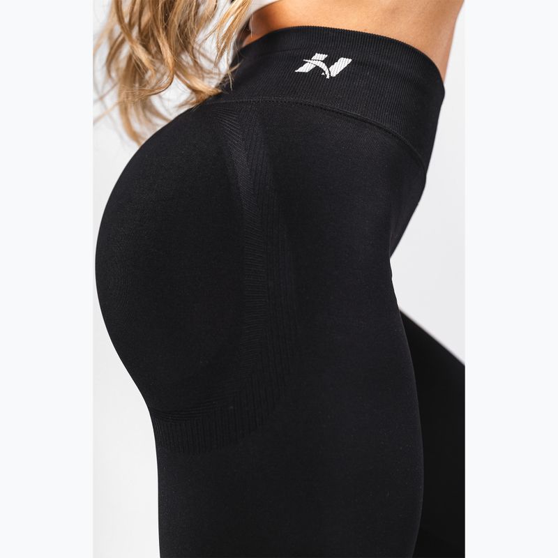 Women's training leggings NEBBIA Flow Seamless High Waist Sculpting Flared Black 7