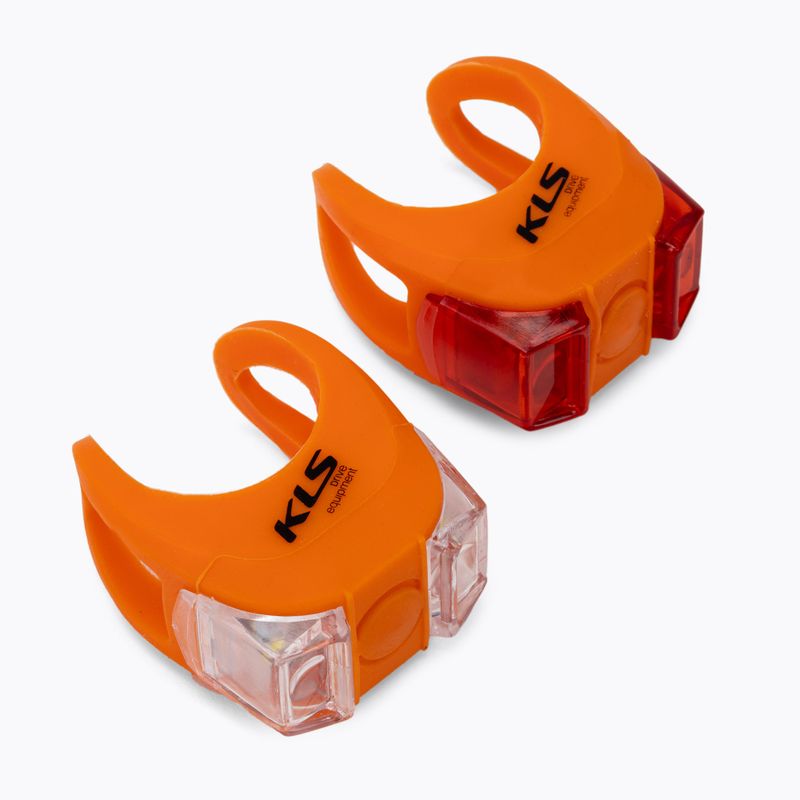 Kellys bicycle light set orange TWINS