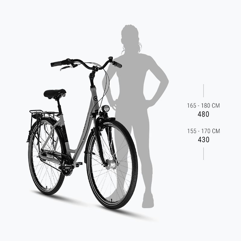 Women's city bicycle Kellys Avery 50 28" graphite grey 3
