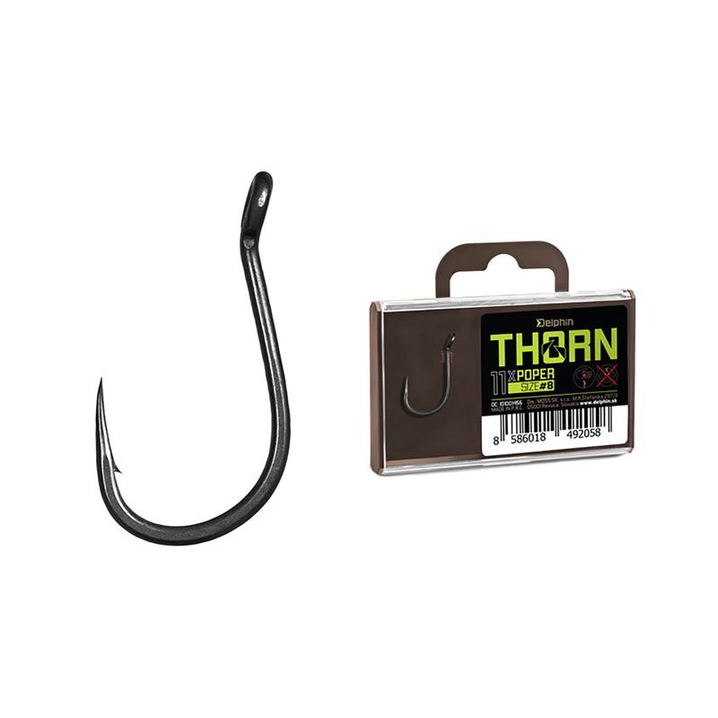 Delphin Thorn Poper hooks 11 pcs black 101001454