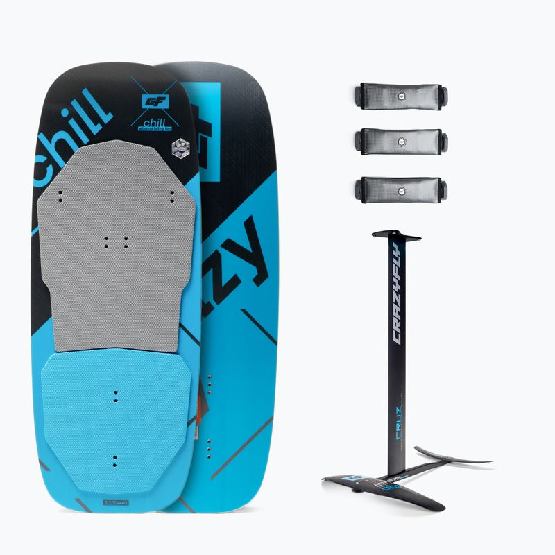 Kitesurfing board + hydrofoil CrazyFly Chill Cruz 690 blue T011-0004