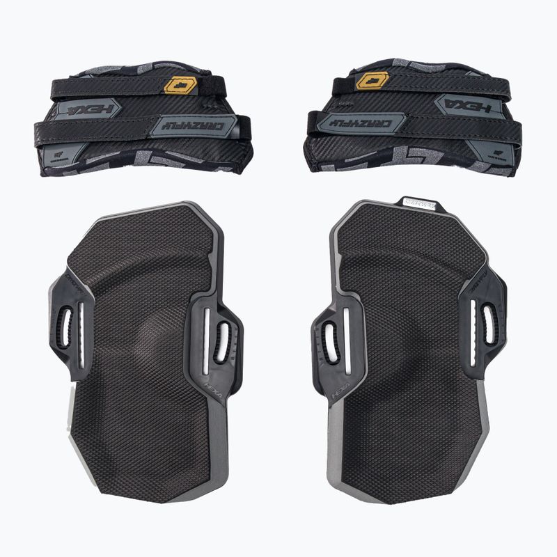 CrazyFly Hexa II LTD kiteboard pads and straps navy blue T016-0262