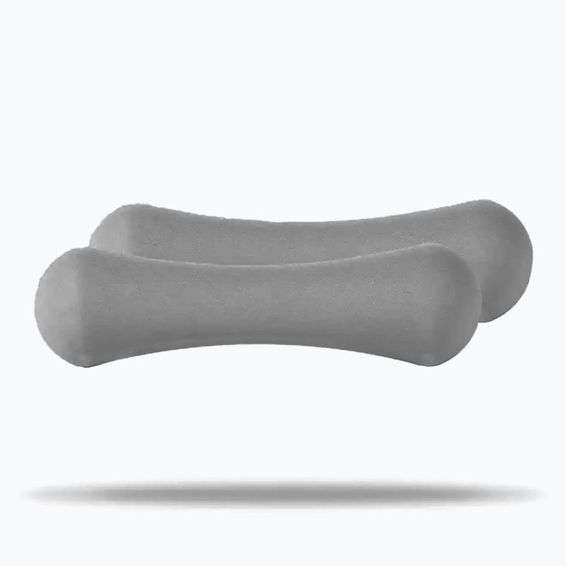 Dumbbells GymBeam Neoprene Dumbbells 2 x 1 kg light grey 2