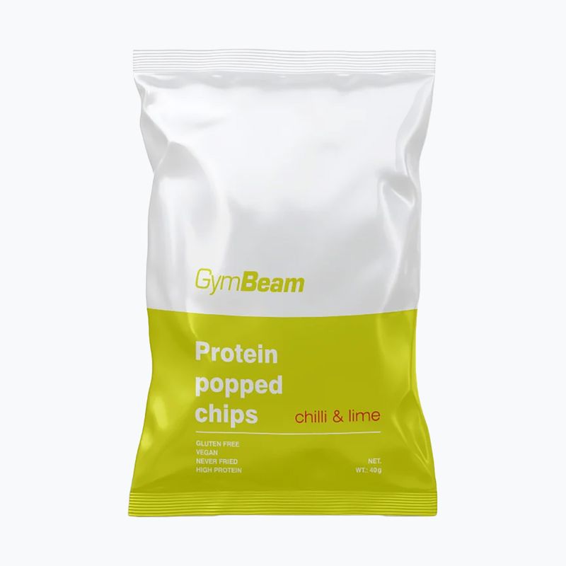 Protein chips GymBeam Protein Popped 40 g Chili/Lime