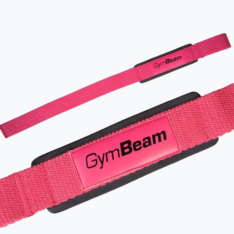Weightlifting straps GymBeam X-Grip pink 2