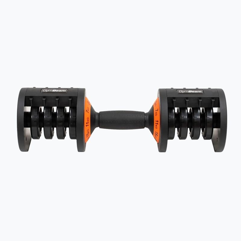 Adjustable dumbbell GymBeam Dumbbell Adjustable 20 kg black 3
