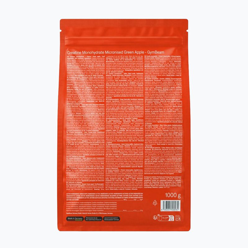 Creatine GymBeam 1000 g green apple 2