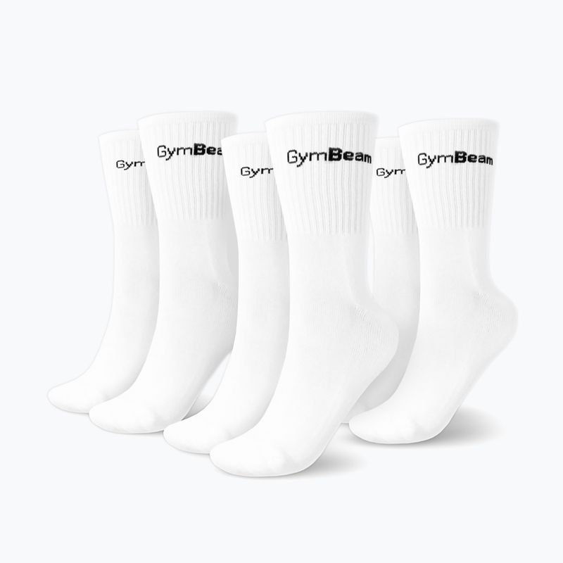 Men's socks GymBeam 32620 3/4 3 pairs white 2