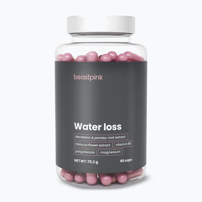 Supplement GymBeam Water Loss - BeastPink 90 kapsułek