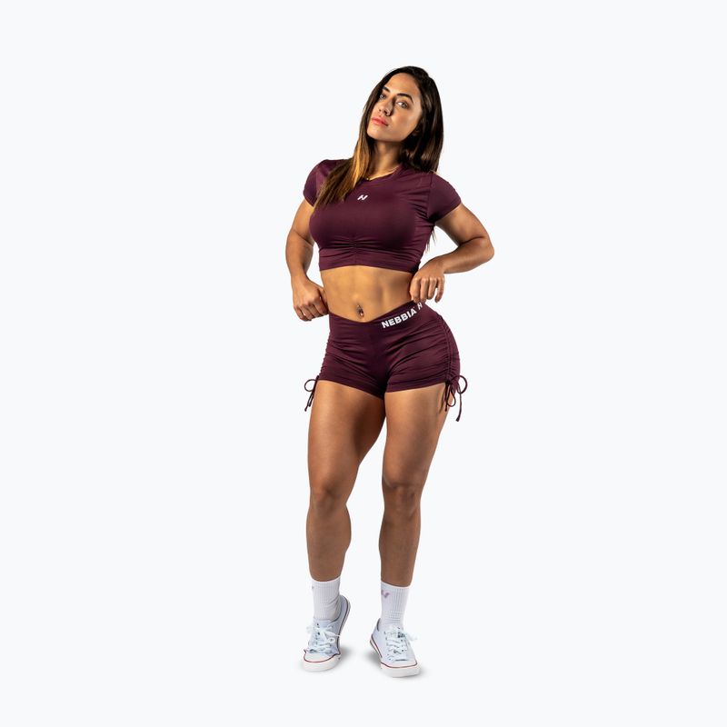 Women's training top  NEBBIA Strong Beauty dark red 2
