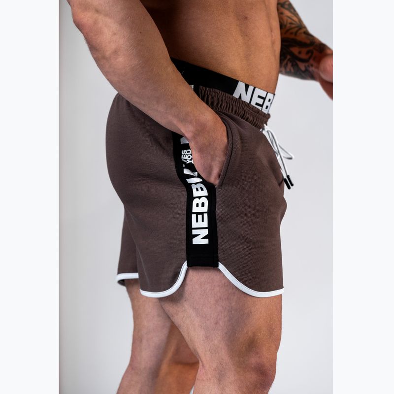 Men's training shorts NEBBIA Hero brown 3