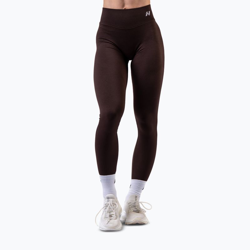 Women's Training Leggings NEBBIA Power dark brown