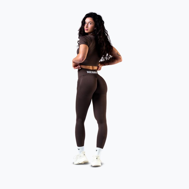Women's Training Leggings NEBBIA Power dark brown 2